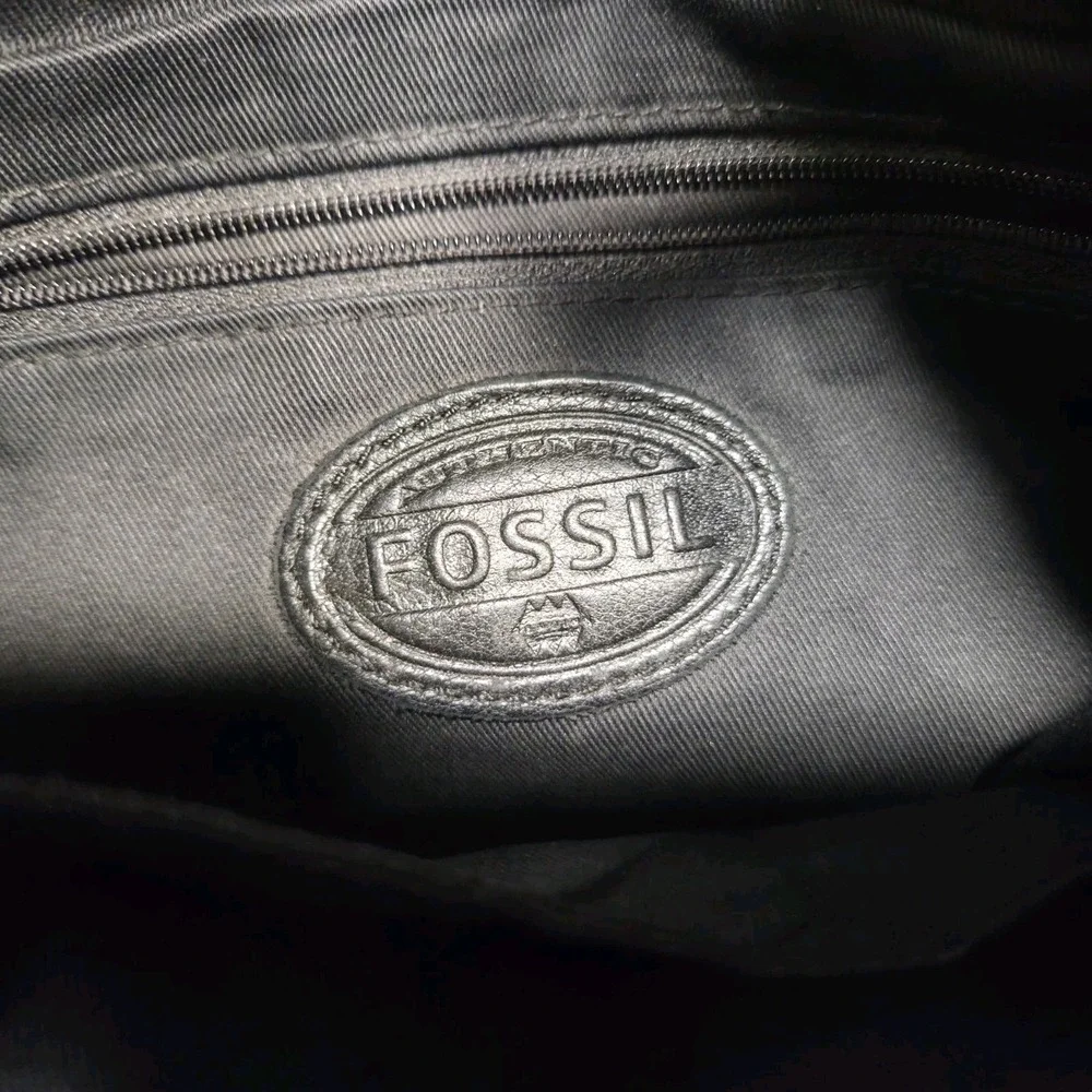 Fossil black leather